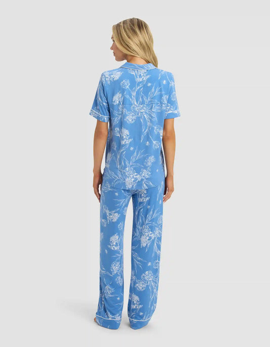 Women's Bamboo Stretch-Knit Short Sleeve & Pant Pajama Set - Last Chance