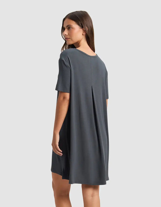 Women's Bamboo Rib-Knit Boyfriend Dress