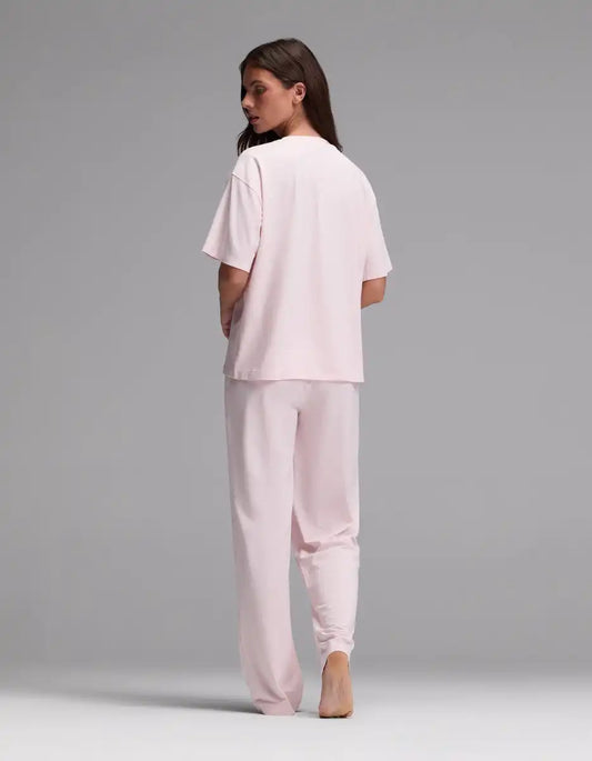 Women's First Layer Pajama Short Sleeve Tee & Pajama Pant Set